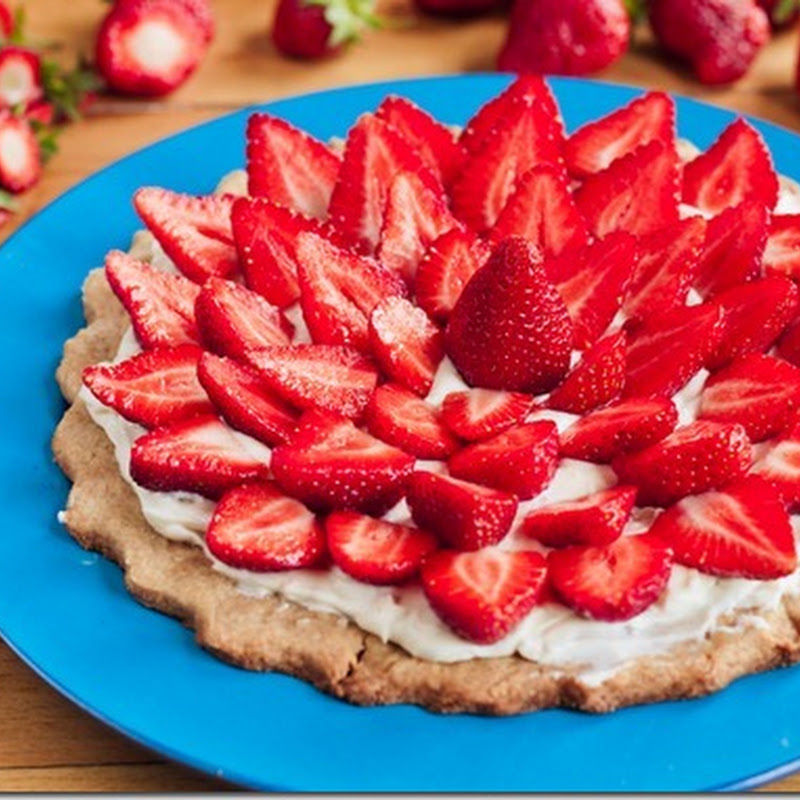 Strawberry cream cheese tart