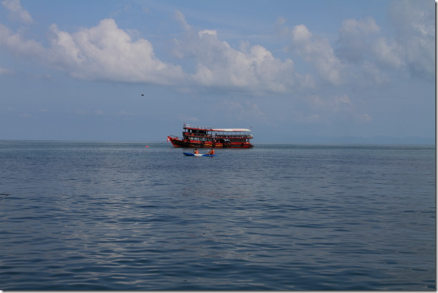 Moored Ship and Kayaking