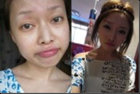 chinese girls makeup before and after  (1)