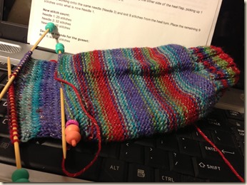 Christmas sock progress Christmas sock progress