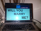 The laptop screen. The laptop screen.