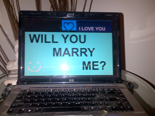 The laptop screen. The laptop screen.