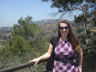 Debbie in Front of the Hollywood Sign