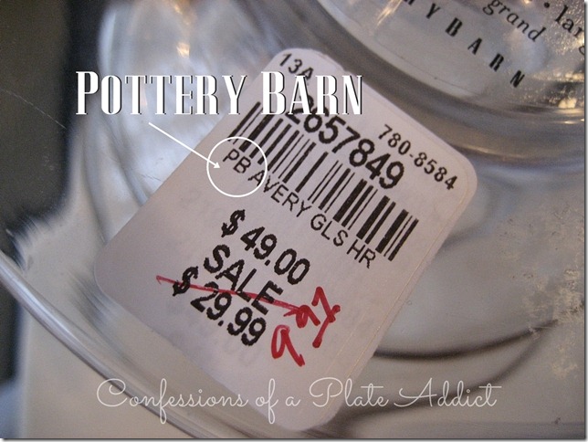 CONFESSIONS OF A PLATE ADDICT Pottery Barn Bargain Hurricane CONFESSIONS OF A PLATE ADDICT Potttery Barn Bargain 2