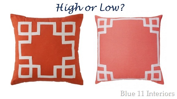 High or Low pillows