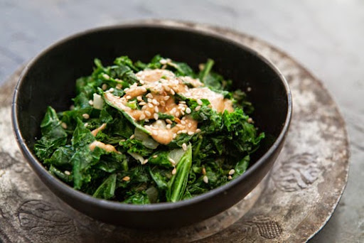 Sautéed Kale with Tahini Sauce (photo)