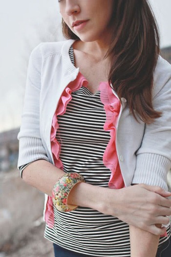 ruffle cardigan tutorial