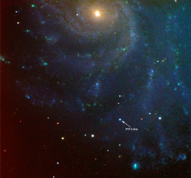 supernova SN PTF11kly na galáxia M101