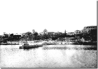 Construção do Porto de Manaus 1902<br />Fonte: César e Cia.<br />Coleção: Jorge Herrán