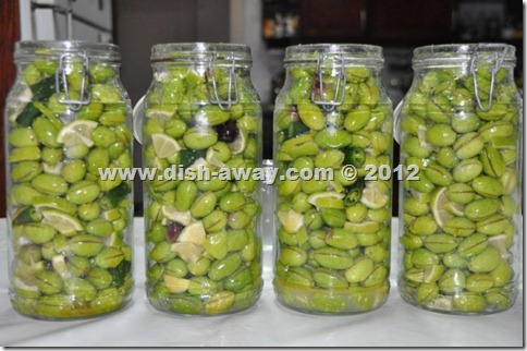 Pickled Green Olives Recipe by www.dish-away.com