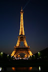The Eiffel Tower at night