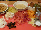 Ingredients for chickpea stew.