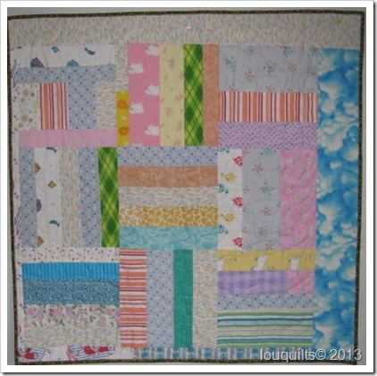 scrappy 9-patch pieced back