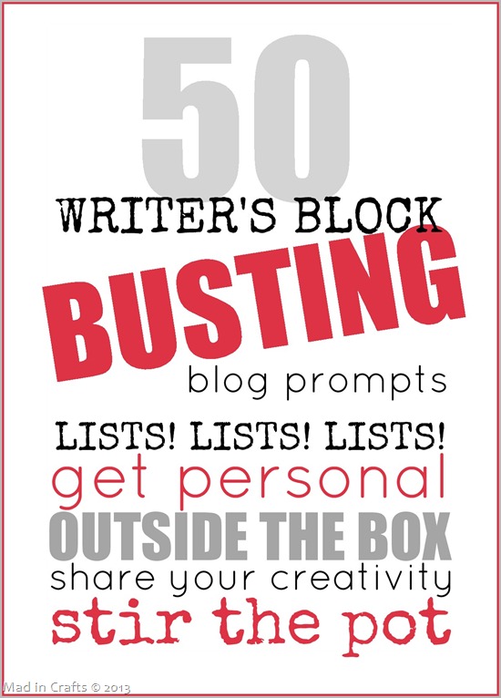 50 Writer's Block Busting Blog Prompts