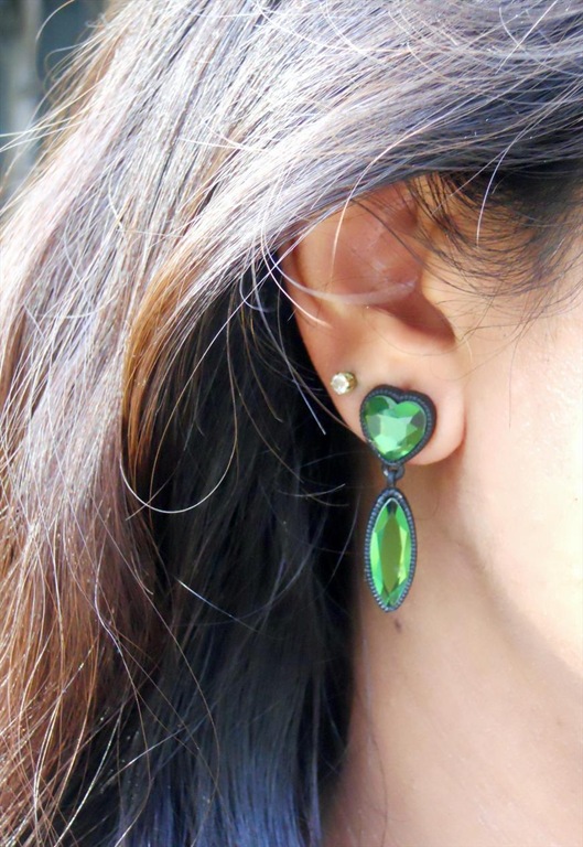 Green Drop Earrings, £10, Born In The Wrong Era