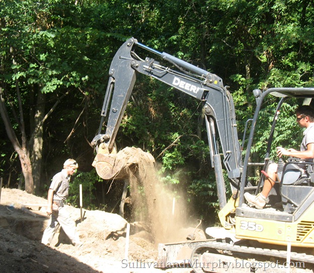 excavating the  pit