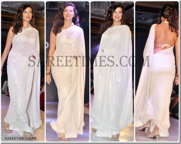 Hamsa_Nandini_White_Saree