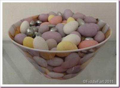 Sugared almonds bowl Sugared almonds bowl