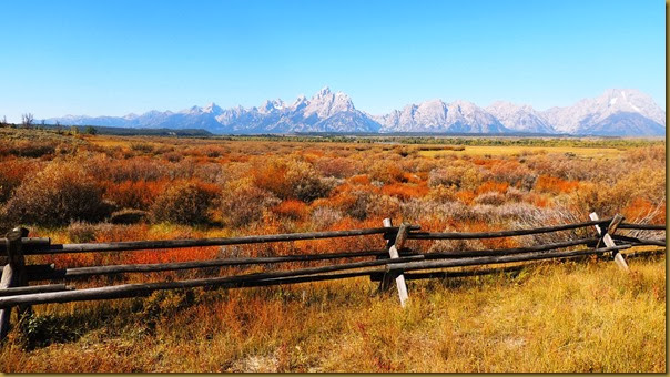 The Grand Teton range seen from the east loop