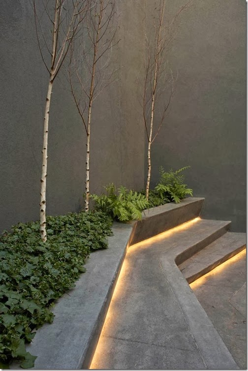 Outdoor steps designed by Dieguez Fridman Architects.