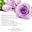 Purple Roses 3 Flat Invitation