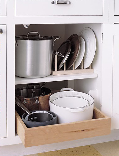 This wooden box makes an easy pullout by adding surface protectors or rolling tracks.