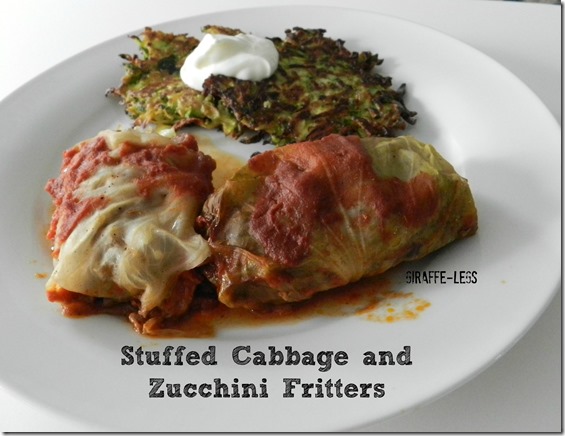 Stuffed cabbage and Zucchini Fritters