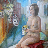 Begehrlichkeit  / weiblicher Akt, Öl auf Holz, 50x70 cm, Copyright by O.Weinreich 2010