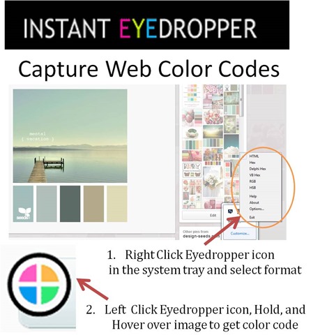 Capture web color codes with instant eyedropper pinterest images