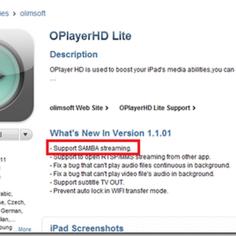讓NAS中的影片串流吧! iPad OPlayerHD Lite 介紹