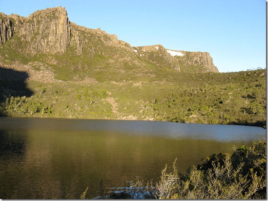 Lake Oenone and northern bluffs of Olympus