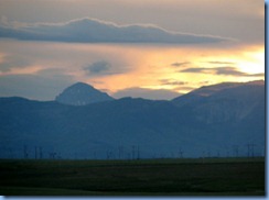 1215Alberta Hwy 6 South Pincher Creek - view of sunset over the mountains from our hotel window 1215Alberta Hwy 6 South Pincher Creek - view of sunset over the mountains from our hotel window