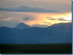 1215Alberta Hwy 6 South Pincher Creek - view of sunset over the mountains from our hotel window