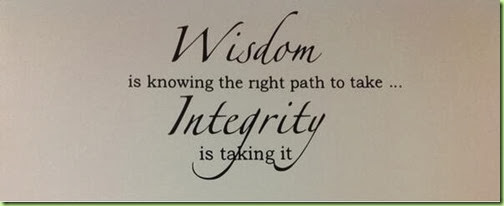 wisdom and integrity