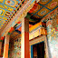Shangri-la - fresco and ceiling in monastery