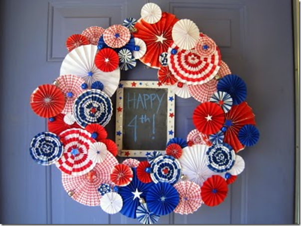 Firework wreath from Copy cat crafts Firework wreath from Copy cat crafts