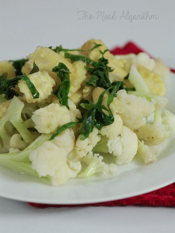 Spinach, Corn & Cauliflower Salad