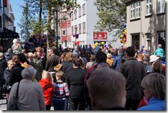 Parade on Laugavegur street on National Day in Reykjavik
