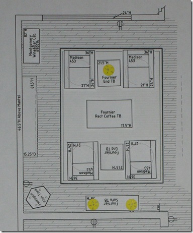 New Living Room Floor plan with Madison Chairs