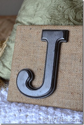 Cheap and easy burlap wall art