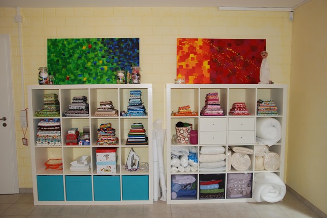 Fabric shelves