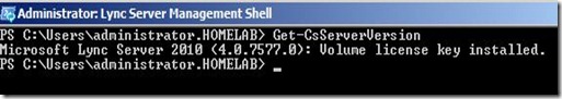 Lync Version - Get-CsServerVersion