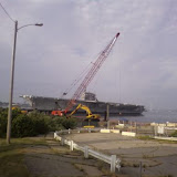 Saw the USS Saratoga  on my morning jog. It was decommissioned in 1994 and will be scrapped
