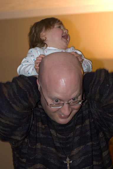 Daddy's bug-eyed look is just a bonus.