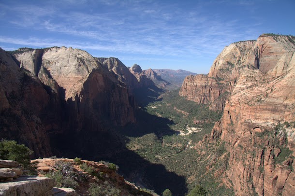 The View up Zion Canyon