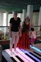 Playing the giant piano at FAO Schwarz