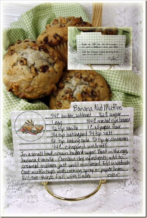BakingGiftTags, Recipe Card and Tag Dies, Baking Tag Sentiments, Gingham Background, Our Daily Bread designs, Dawn Lusk