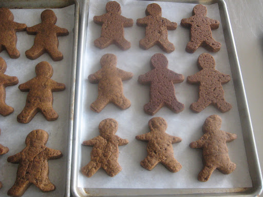 Khalil's gingerbread men turned out so cute! These were amazing with coffee the next morning.