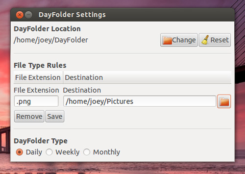 DayFolder su Ubuntu
