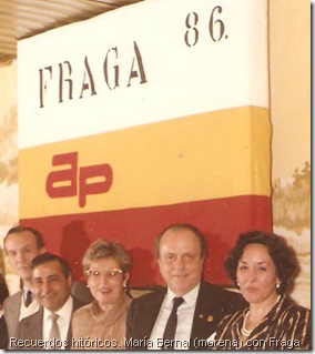 Recuerdos hit&oacute;ricos. Mar&iacute;a Bernal (morena) con Fraga